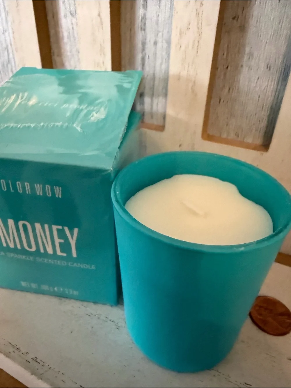 Color WOW Money Sea Sparkle Scented Candle 3.3oz Limited Edition New ColorWow